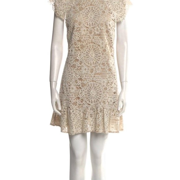 Alexis Lace Cocktail  Ivory Mini Dress Size. Medium M - Picture 1 of 12